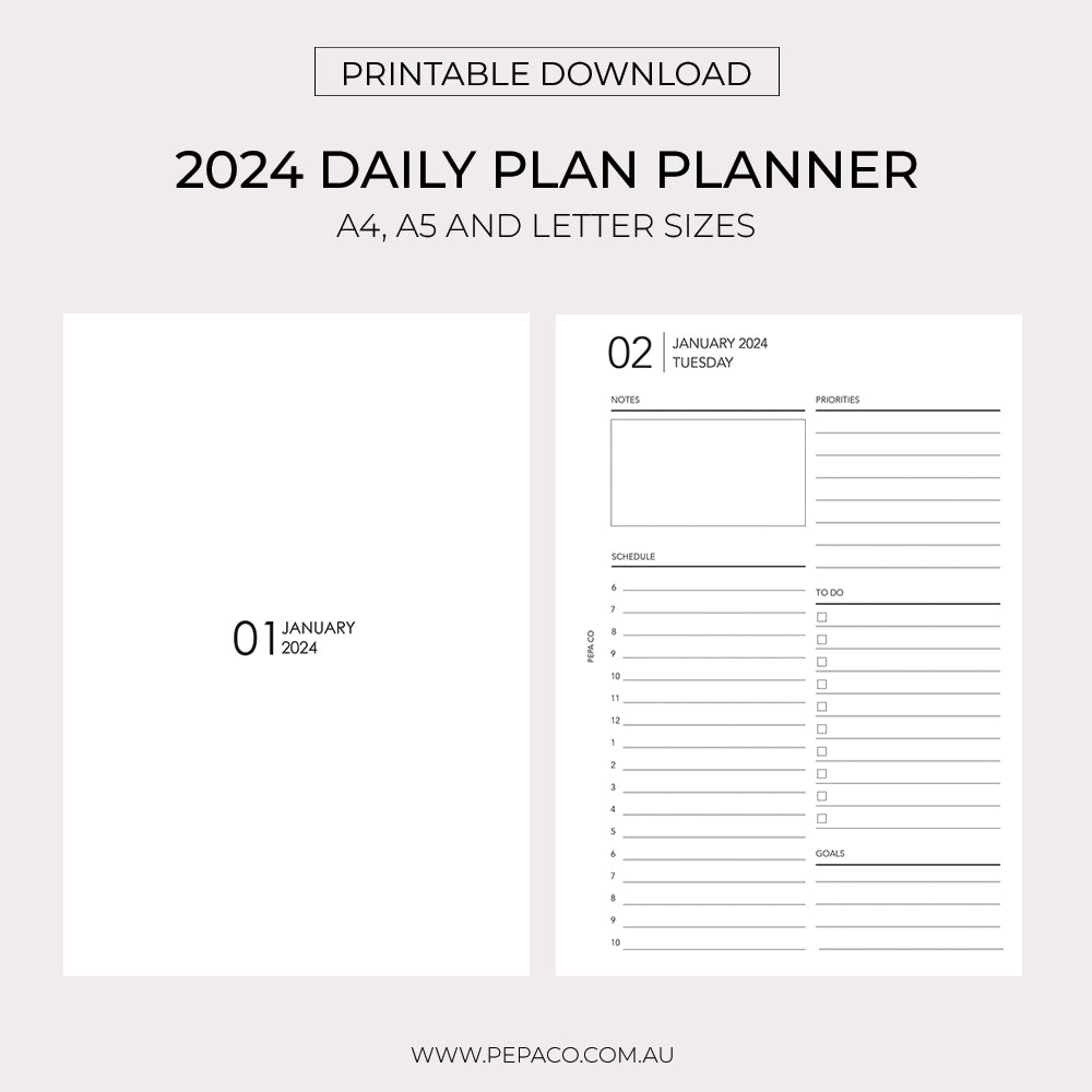 Daily Planner 2025 Pdf Free Download