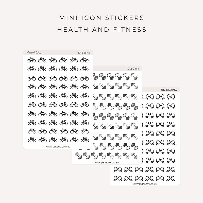 Health icon planner stickers