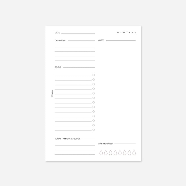 Daily Action List Planner Insert | Pepa Co Planners
