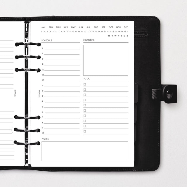 PRINTABLE Daily Schedule A5 Planner Insert | Pepa Co Planners