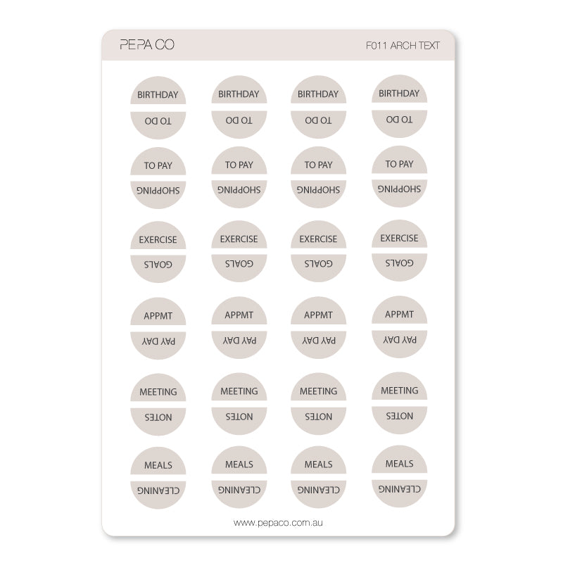 Health icon planner stickers